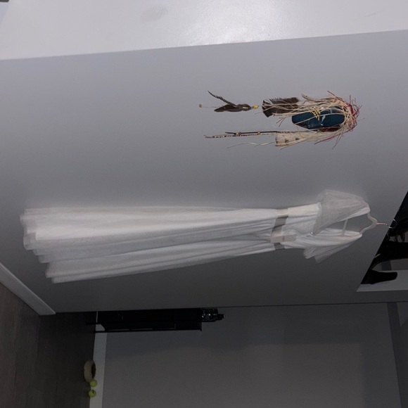 Ever Pretty White Wedding Dress with Sheer Sleeves long in length. Very pretty! - Picture 5 of 15